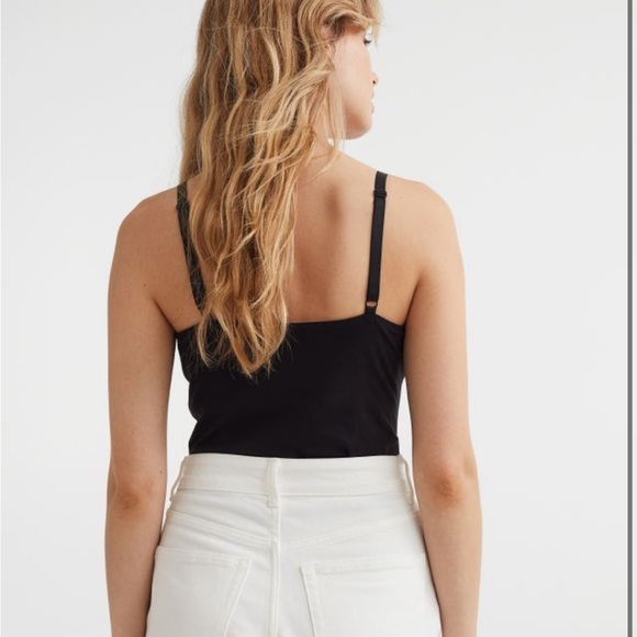 H&M Mama Nursing Seamless Maternity Black Spaghetti Strap Shirt - Picture 5 of 10